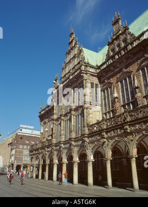 Rathaus (hôtel de ville), Marktplatz (place du marché), ville de Brême, Brême, Allemagne. Banque D'Images