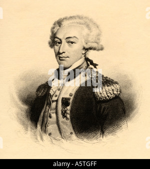 Marie Joseph Paul Yves Roch Gilbert du Motier, Marquis de Lafayette, 1757 -1834. Chef militaire et homme d'État français. Banque D'Images