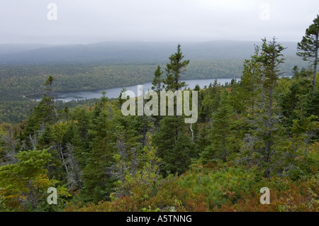 Sentier Mtn Broad Cove, Cape Breton Highlands NP Nova Scotia Canada Banque D'Images