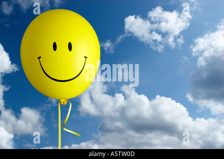 Smiley face balloon Banque D'Images