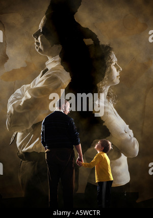 Concept Divorce Photo Illustration Computer Art Banque D'Images