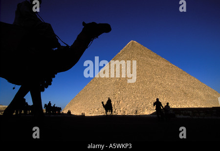 Le Caire Giza la pyramide de Khéops Banque D'Images