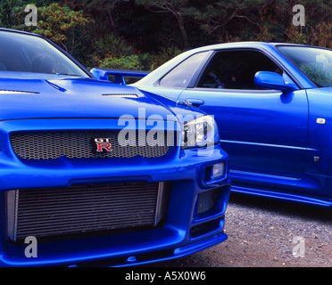 Nissan Skyline GTR 'Godzilla' Twin turbo, toutes roues motrices, toutes les roues directrices. L'icône de l'automobile japonais. Banque D'Images