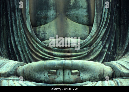 Détail de Bouddha Daibutsu, Kamakura, Japon Banque D'Images