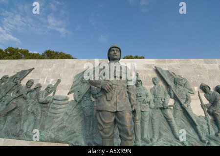 Une statue de Mustafa Kemal Ataturk dans un mémorial de guerre turc sur la péninsule de Gallipoli, en Turquie Banque D'Images