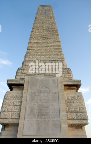 Un monument dédié au British et ANZAC soldats qui ont participé à la Gallipoli en 1915, situé à Gallipoli, en Turquie Banque D'Images