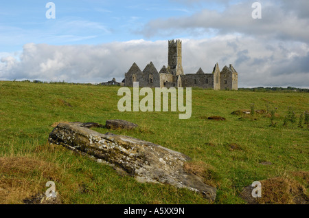 Ross Errilly couvent franciscain, près de Headford, comté de Galway, Irlande Banque D'Images