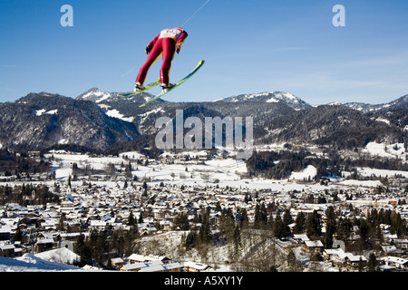 Skisprung Skisprung Weltcup Oberstdorf suis typique 28 01 2007 Banque D'Images