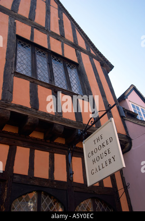 Le Crooked House Lavenham Suffolk Angleterre Banque D'Images