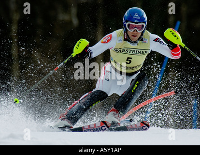 Benjamin Raich Österreich Weltcup Garmisch Partenkirchen Slalom 25 02 2007 Banque D'Images