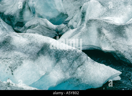 Sur Mendenhall Glacier, le passage de l'intérieur, Juneau, Alaska Banque D'Images