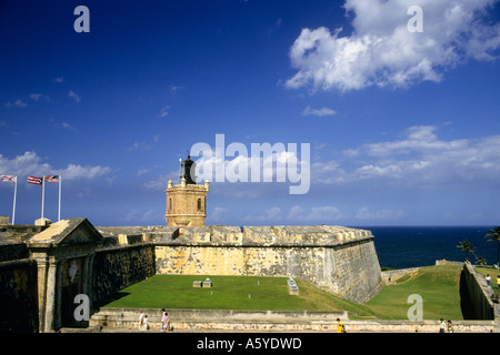 El Morro Castle à San Juan, Porto Rico. Banque D'Images