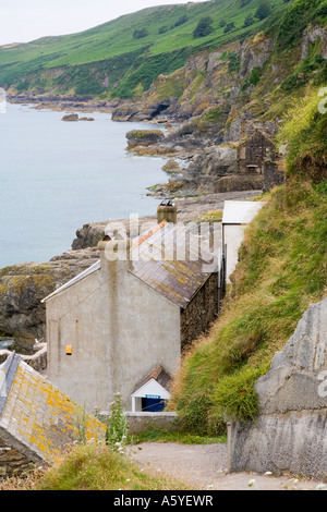 Démarrage Hallsands Bay Devon Uk village détruit par la mer du xxe siècle Banque D'Images