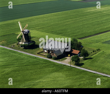 Moulin à vent, l'Allemagne, en Rhénanie du Nord-Westphalie, du Destel Banque D'Images