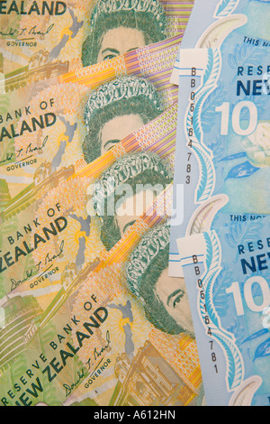 Dollars néo-zélandais, des dizaines et des années 20 Banque D'Images