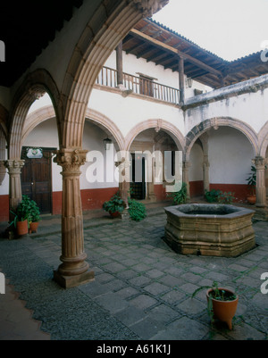 Pátzcuaro Michoacán au Mexique une fois la Casa de los patios Banque D'Images