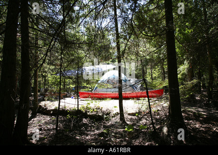 Camping pour camping sauvage de la baie Georgienne en Ontario Canada Banque D'Images