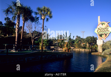 Jungle Lagoon Minature Golf Resort à Myrtle Beach en Caroline du Sud USA Banque D'Images