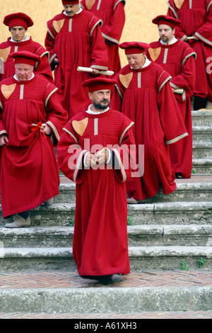 Bravio delle Botti fête Montepulciano Toscane Italie Banque D'Images