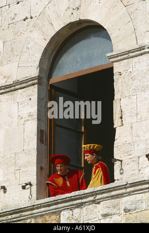 Bravio delle Botti fête Montepulciano Toscane Italie Banque D'Images