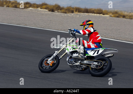 La pratique de la course de SuperCross Reno Fernley racetrack le 5 février 2007 Banque D'Images