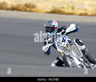 La pratique de la course de SuperCross Reno Fernley racetrack le 5 février 2007 Banque D'Images