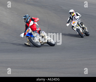 La pratique de la course de SuperCross Reno Fernley racetrack le 5 février 2007 Banque D'Images