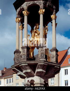 Magdeburg, Alter Markt, Magdeburger Reiter Banque D'Images