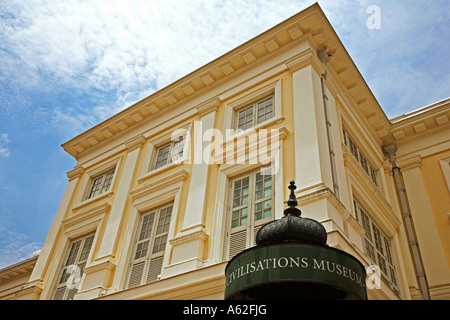 Empress Place, Singapore abrite le musée des Civilisations Asiatiques. Banque D'Images