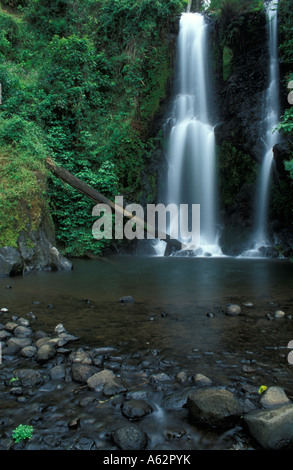 Sur le footslopes cascade du Mont Kilimandjaro en Tanzanie Marangu Banque D'Images