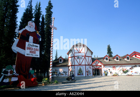 Lieu de Noël au pôle Nord et le Père Noël chambre près de Fairbanks en Alaska pour Noël des enfants Banque D'Images