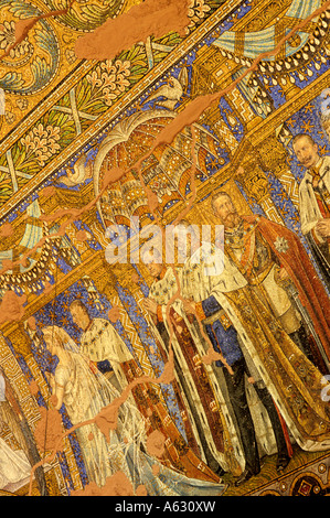 Mosaïque de l'intérieur règles Hohenzollern 19e siècle l'église de la paix de l'empereur Guillaume Berlin Allemagne Banque D'Images