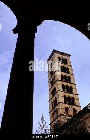 Le Campanile de l'Église Paix Friedenskirche italienne à l'extrémité orientale du Parc du Sanssouci Potsdam Allemagne Banque D'Images