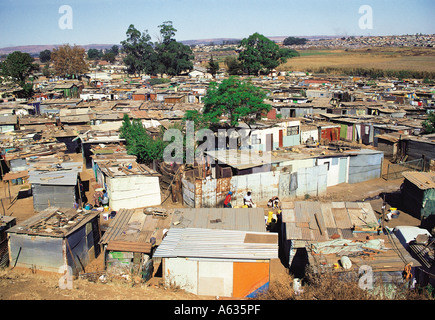 Bidonville de Soweto logement près de Johannesburg Afrique du Sud Banque D'Images