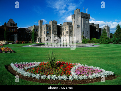 Ashford castle cong, dans le comté de Galway, french style châteaux dans la campagne irlandaise Banque D'Images