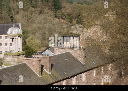 New Lanark Conservation Historique Village Banque D'Images