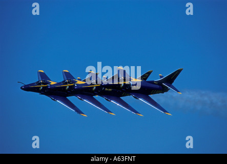 Blue Angels de la Marine américaine, l'US Navy Blue Angels air show, la Semaine de la flotte, San Francisco, Californie, Etats-Unis, Amérique du Nord Banque D'Images