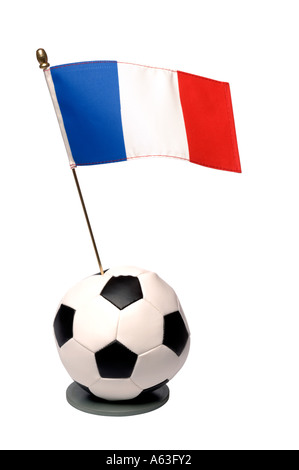 Le football et le drapeau national trophy France Banque D'Images