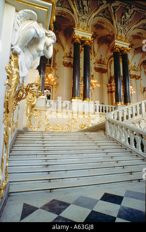 Les intérieurs des palais, Palais d'hiver, Saint-Pétersbourg, Russie Banque D'Images