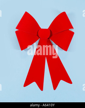 Red Christmas Bow Banque D'Images