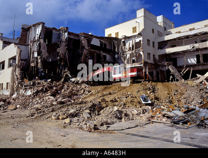 Démolition de tenement lowfare bâtiment de l'hôtel île de Majorque Îles Baléares Espagne Banque D'Images