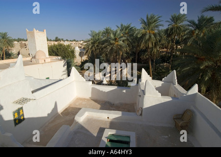 Palm Garden de Ghadamès, Ghadamis, site du patrimoine mondial de l'UNESCO, la Libye Banque D'Images