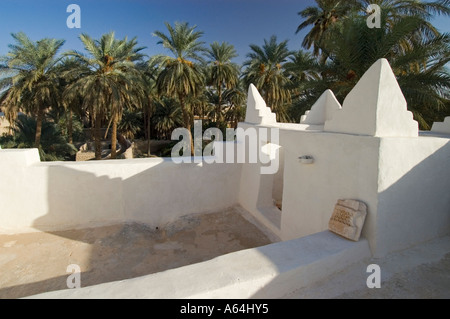 Palm Garden à Ghadamès, Ghadamis, site du patrimoine mondial de l'UNESCO, la Libye Banque D'Images