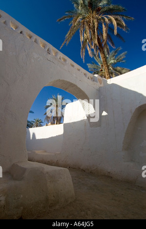 Palm Garden de Ghadamès, Ghadamis, site du patrimoine mondial de l'UNESCO, la Libye Banque D'Images