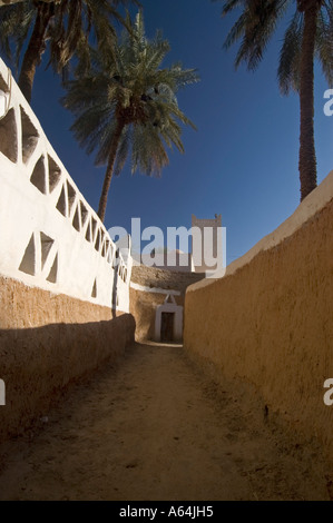 Palm Garden à Ghadamès, Ghadamis, Libye, Site du patrimoine mondial de l'UNESCO Banque D'Images