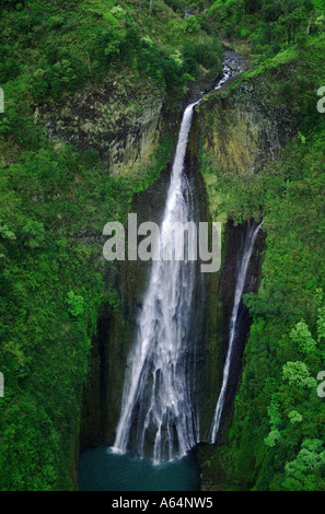 Manawaiopuna falls, aka Jurassic Park falls, Kauai, Hawaii Banque D'Images
