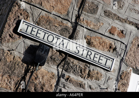 Teetotal Street, road sign à St Ives en Cornouailles Banque D'Images