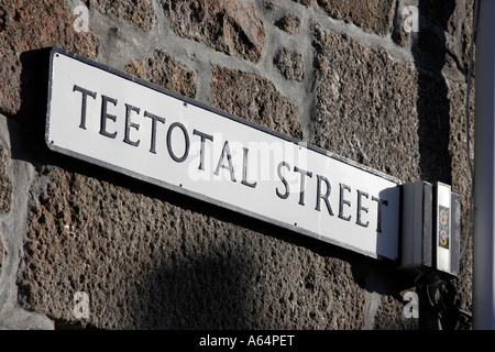 Teetotal Street, road sign à St Ives en Cornouailles Banque D'Images