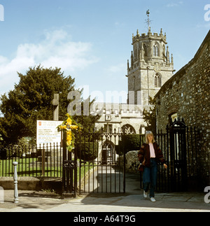 UK Devon Colyton village église St Andrews Banque D'Images