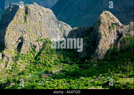 Cirque de Mafate - Ile de la réunion. Banque D'Images